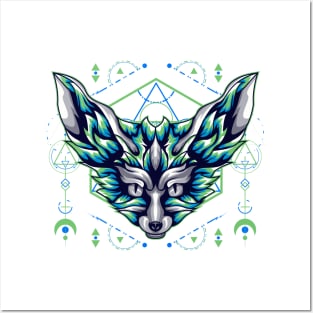 fox cute animal Posters and Art